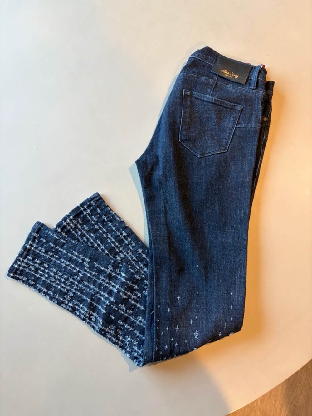 Miss Sixty Dark Blue Women’s Jeans with Patterned Hem
